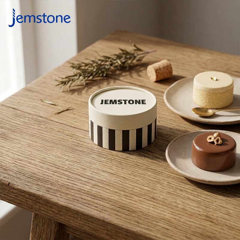 Cake Cup Cylindrical Paper Can Packaging Moisture-Proof Sealed Eco-Friendly Gift Box for Basque Cheesecake, High-Temperature Resistant and Oven-Safe