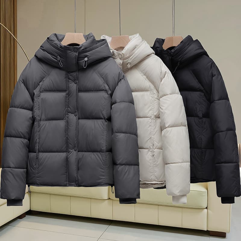 2025 Autumn Winter Middle-Aged and Elderly Mother Wear Warm Cotton Coat Outerwear Puffer Jacket Casual Hooded Cotton Cardigan New Women's Style