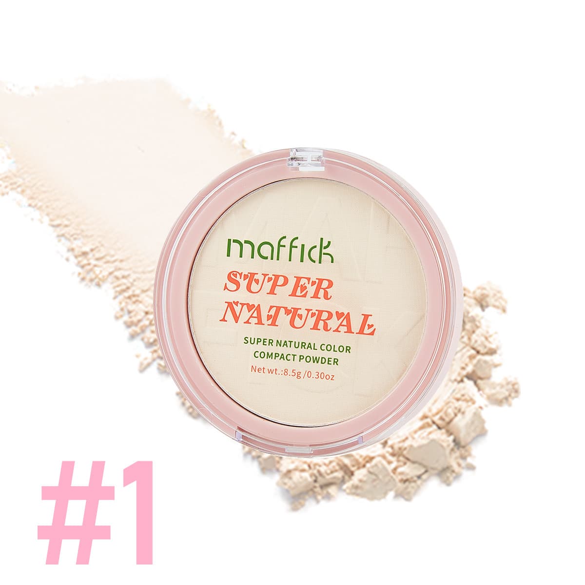 MAFFICK Super Natural Firming Compact Powder Long-lasting Setting Enhances Complexion Conceals Pores Smudge-proof Custom Product