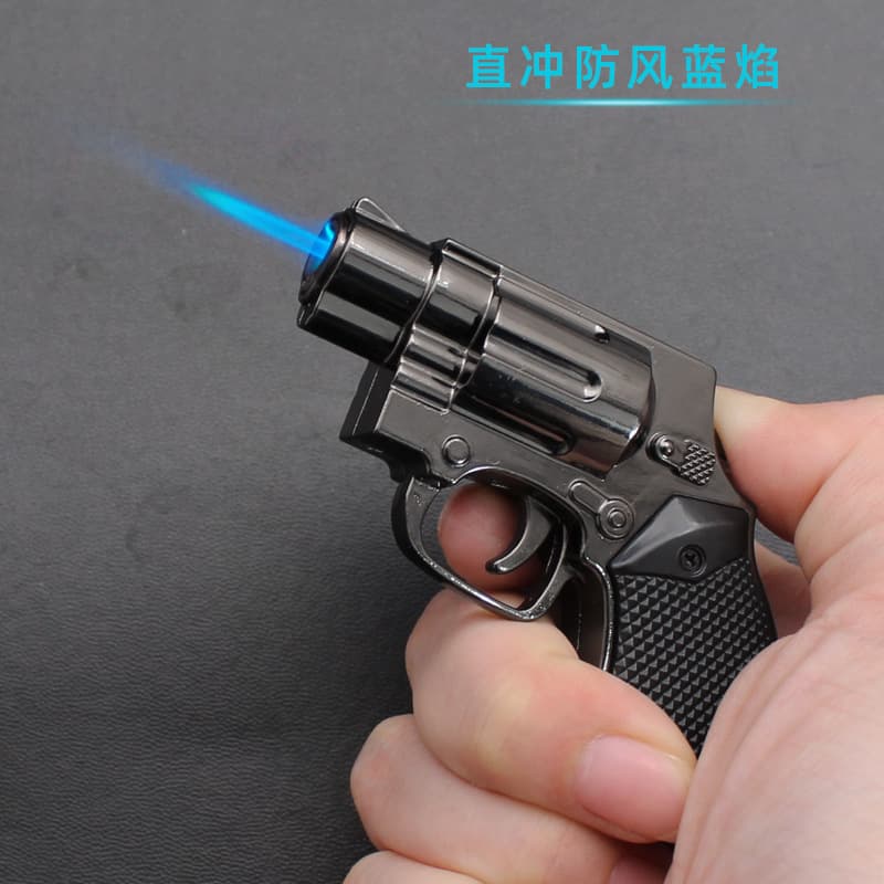 661 Creative Toy Shape Direct-Flame Lighter Metal Keychain Gas Windproof Igniter Cigarette Lighter Wholesale Trend