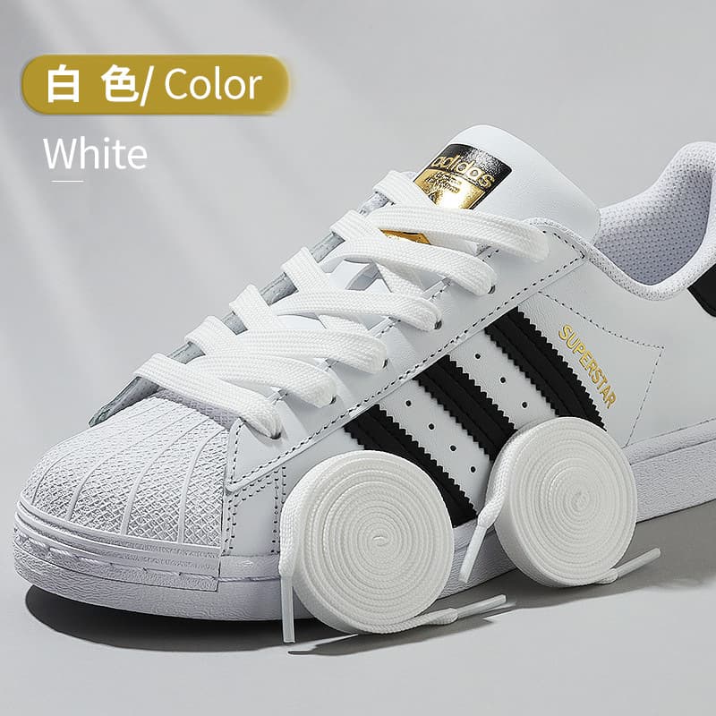Adapted Adi Shoelace Rope Shell Head Clover White Men's and Women's Sports White Shoes Flat Air Force One Shoelace