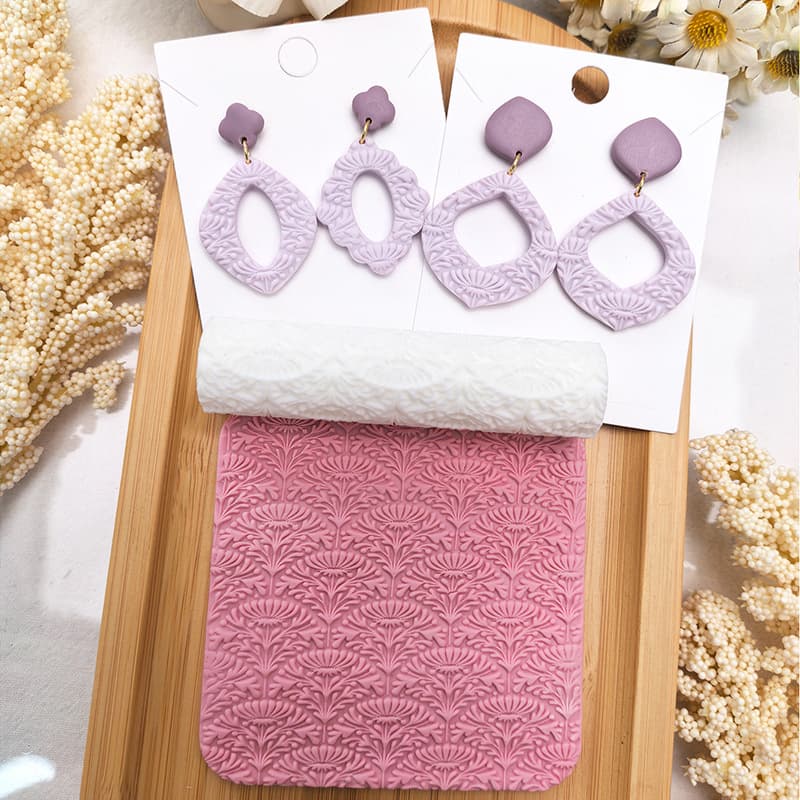 Cross-border European-style floral polymer clay texture roller high-precision texture roller