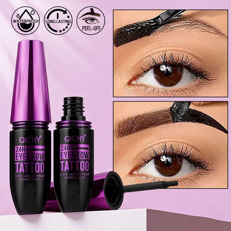 Qiciy Peel-Off Eyebrow Dye Gel, Long-Lasting Waterproof Non-Fading Semi-Permanent Eyebrow Gel, Cross-Border Hot Seller