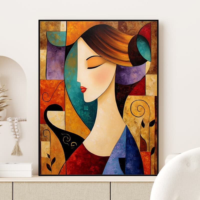 Factory Direct [Zi Yi] Picasso Style Woman Digital Oil Painting DIY Hand-Painted Fill Color Stress Relief Oil Painting