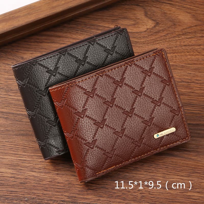 2024 New Cross-Border Source PU Coin Purse Card Holder Men's Short Wallet Factory Direct Wholesale