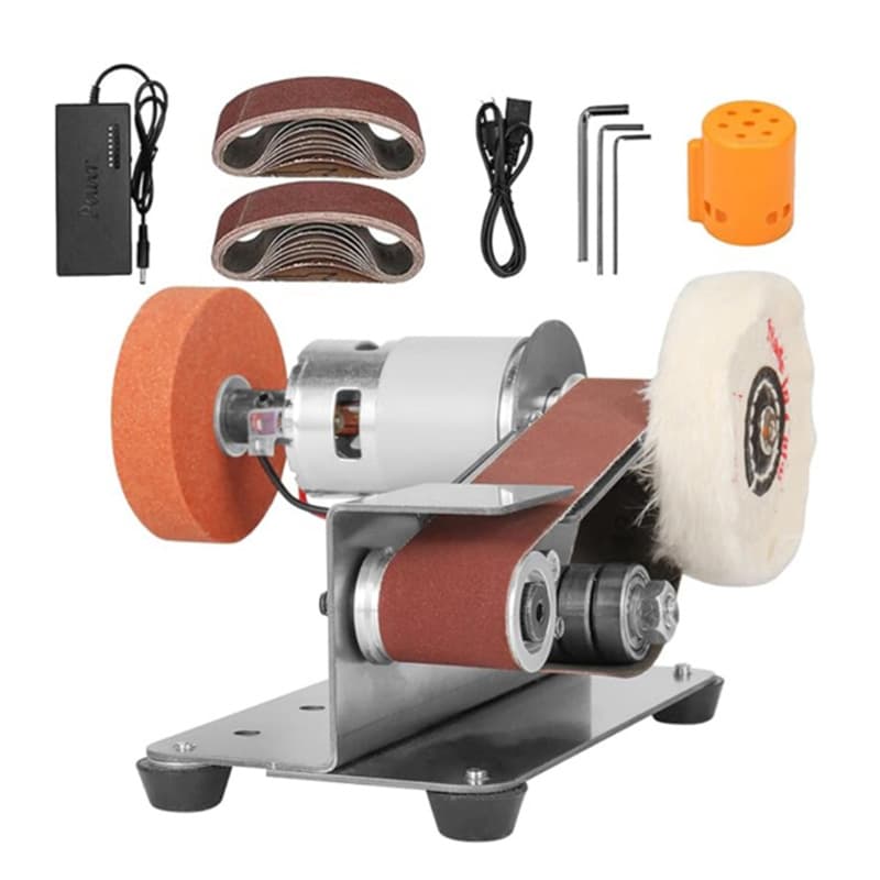 Micro Multi-functional Small Mini Electric Belt Sander Polisher Woodworking Sanding Knife Sharpening