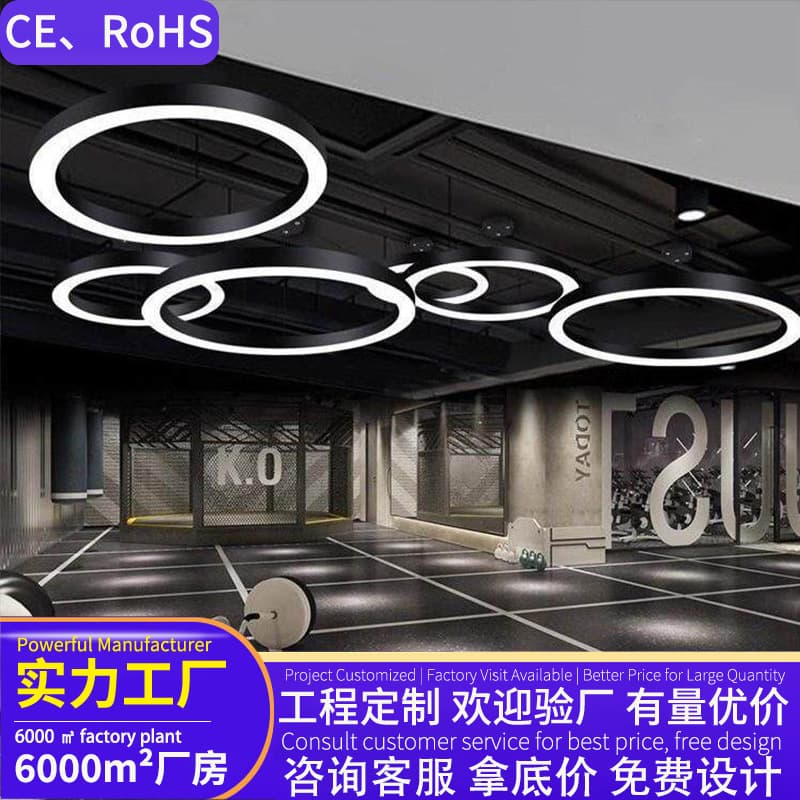 Modern Circular Pendant Light LED Commercial Ceiling Lamp
