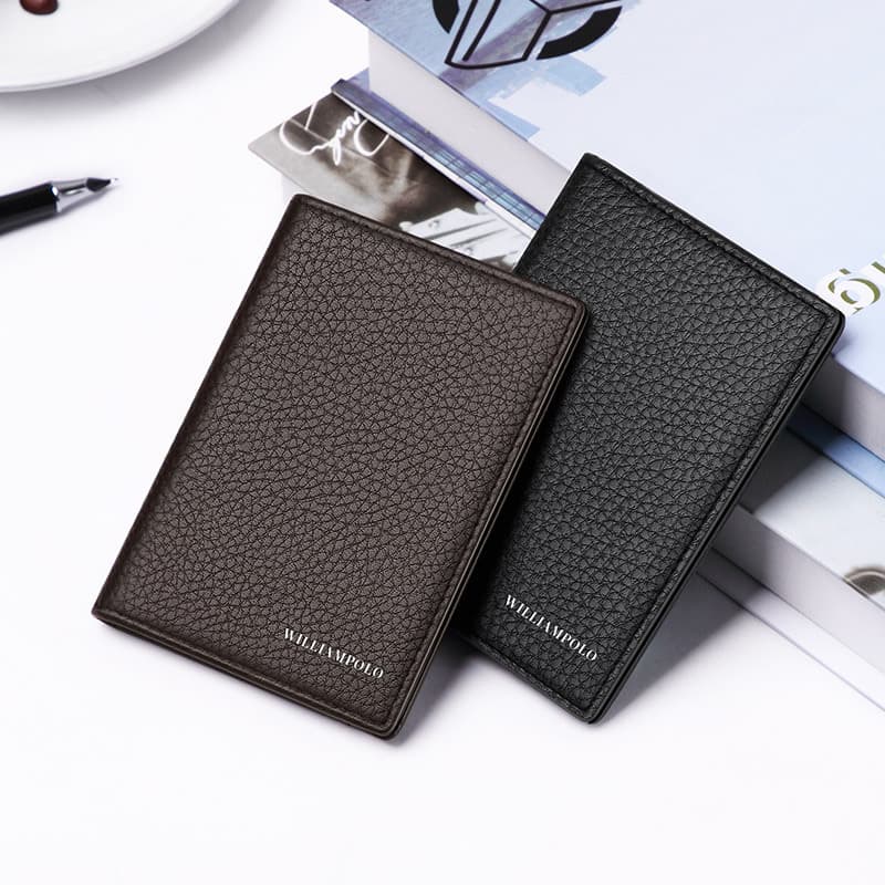 King Paul Genuine Leather Mini Card Holder Ultra Thin Driver's License Men's Compact Card Wallet Multi-Card Slot Credit Card Case