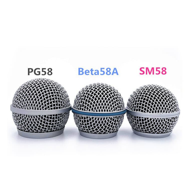 Microphone Mesh Head Grille Metal Mic Cover Accessory Compatible with Shure Beta SM58A