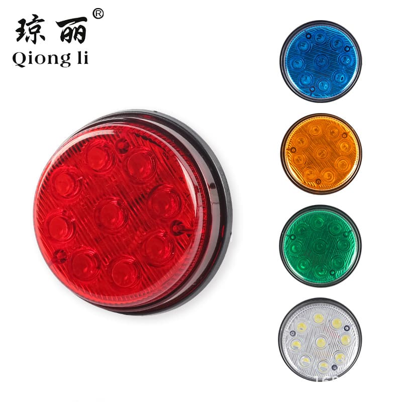 Side light Qiongli 9LED truck round super bright wide display side light foreign trade model