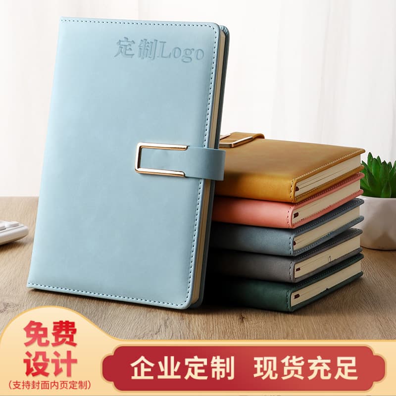Notebook customized with printable logo business buckle high-end office stationery notepad cover inner page a5b5