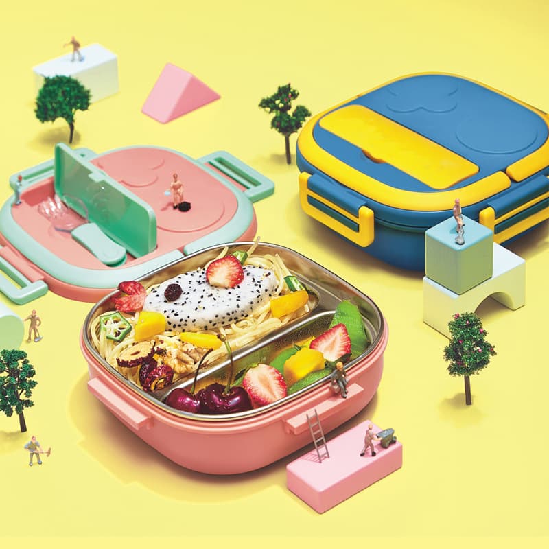 Direct selling 304 stainless steel children's lunch box children's lunch box 304 stainless steel lunch box children's meal