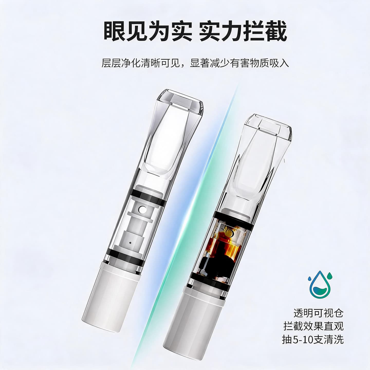 Yajue Cigarette Filter Holder Reusable Washable Two-Size Men's Cigarette Filter Smoke Purifier YJ110