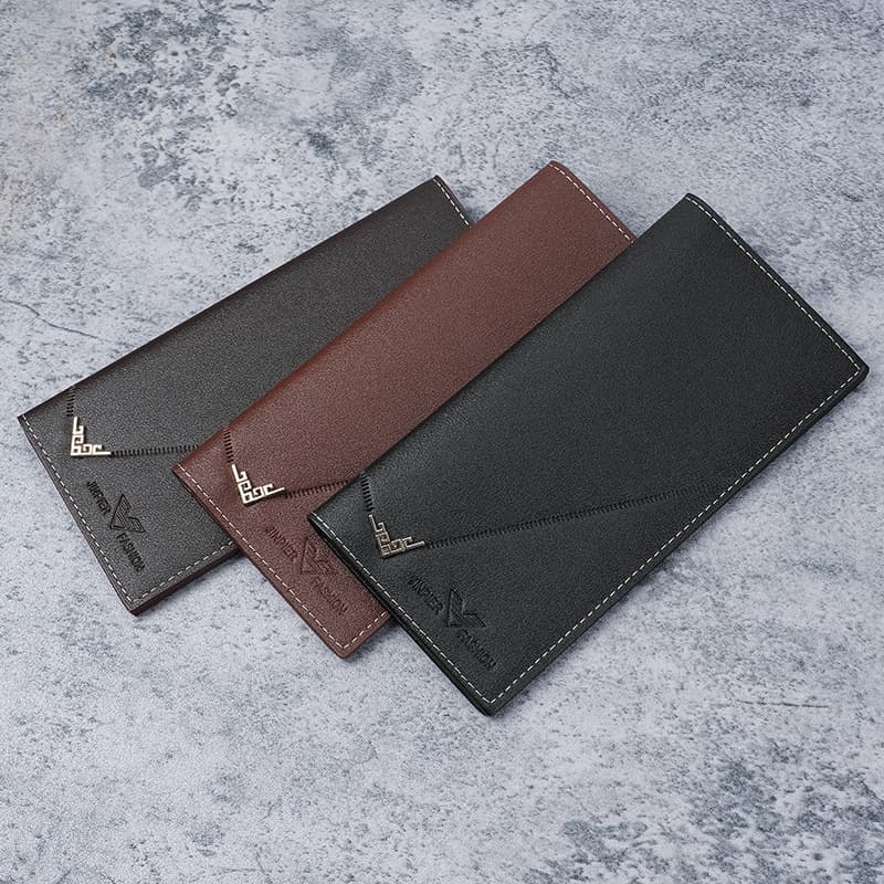 Manufacturer Wholesale Men's Wallet Long Thin Large Capacity Soft Leather Wallet Suit Bag Fashion Folding Business Clutch Bag