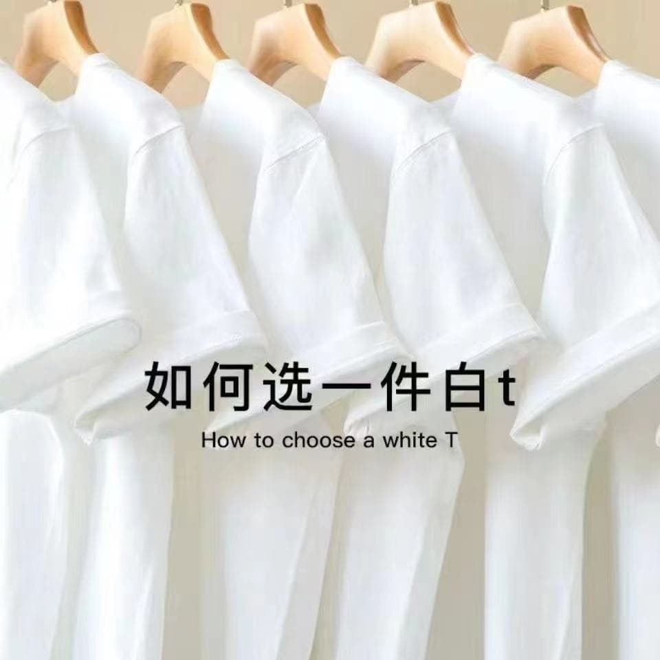 180g Pure Cotton Short Sleeve T-Shirt Men Crew Neck Loose Fit T-Shirt Logo Custom Advertising Solid Color Regular Shoulder Short Sleeve Base Layer