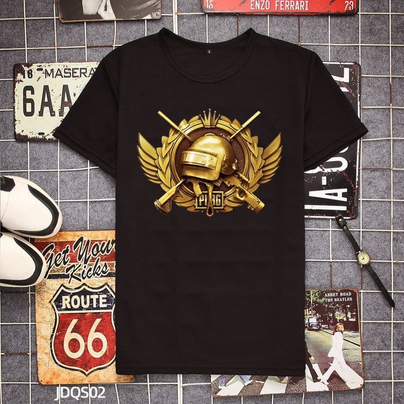 Gaming Peripheral Collaboration PUBG PlayerUnknown's Battlegrounds Short Sleeve T-Shirt Unisex Streetwear Half Sleeve Top