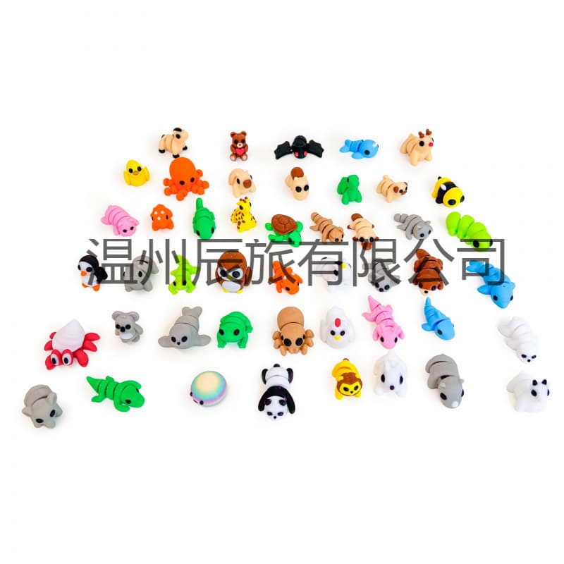 3D Printed Mini Animal Colorful Toys with Movable Joints, Cross-Border Blind Bags, Blind Boxes, Gashapon Balls, Stuffed Small Toys