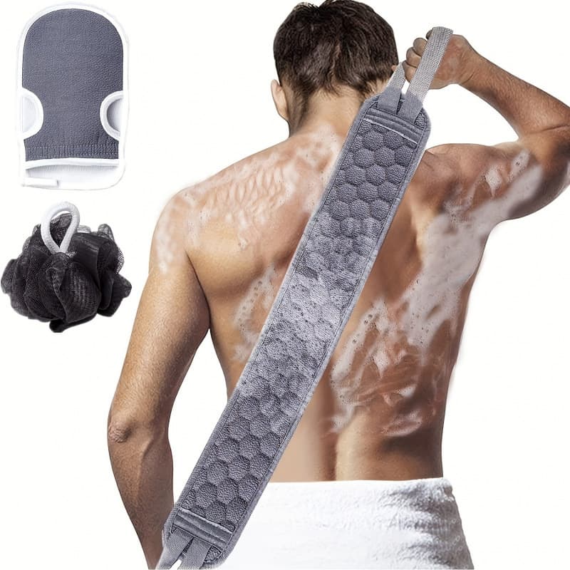 2026 New Cross-Border Dropshipping 3-Piece/Set Soft Loofah Bath & Exfoliating Scrub