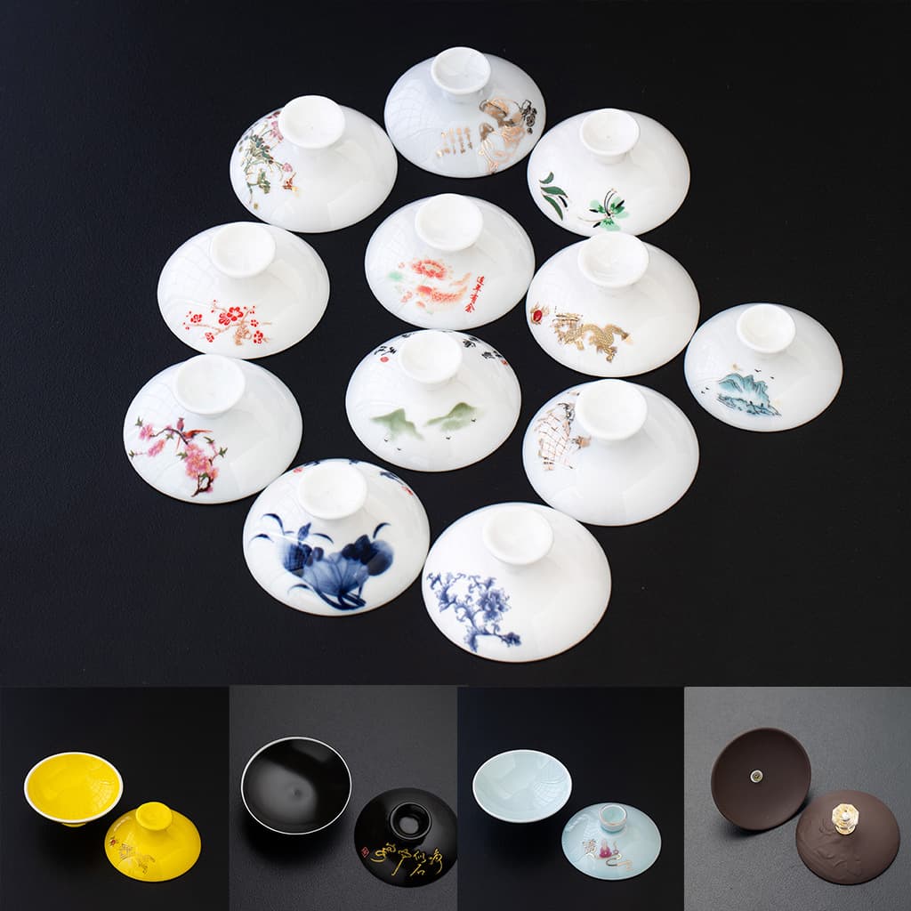 The price of one ceramic blue and white porcelain tureen lid, large and small Sancai tureen lid accessories single product