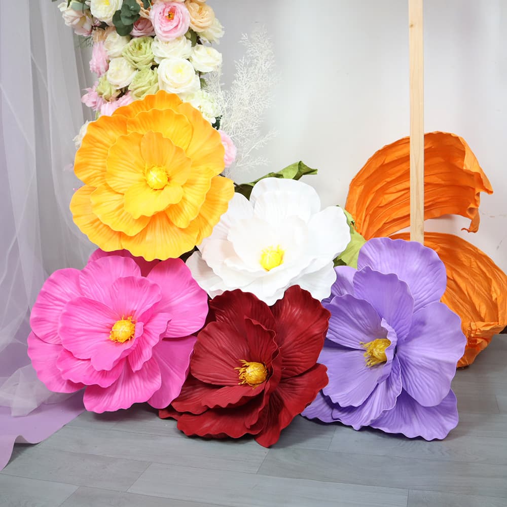 Simulated Poppy Wedding Decoration Large Scene Background Flower Simulated Poppy Window Display Waterproof Simulated Flower