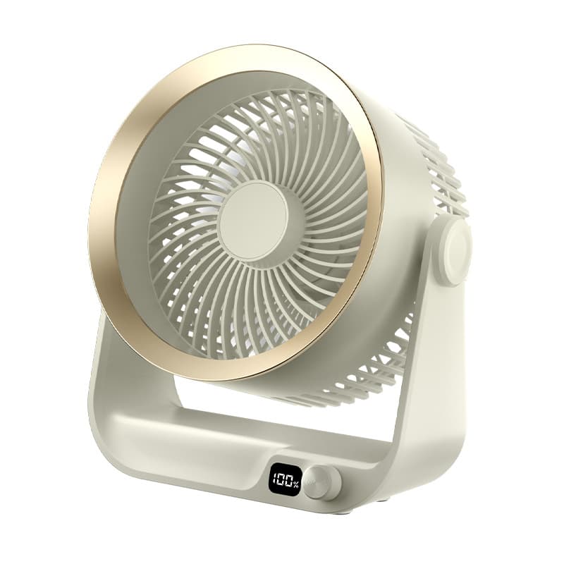 New Desktop Fan Air Circulator, Office/Home USB Charging 4000mAh Quiet Fan with Strong Wind