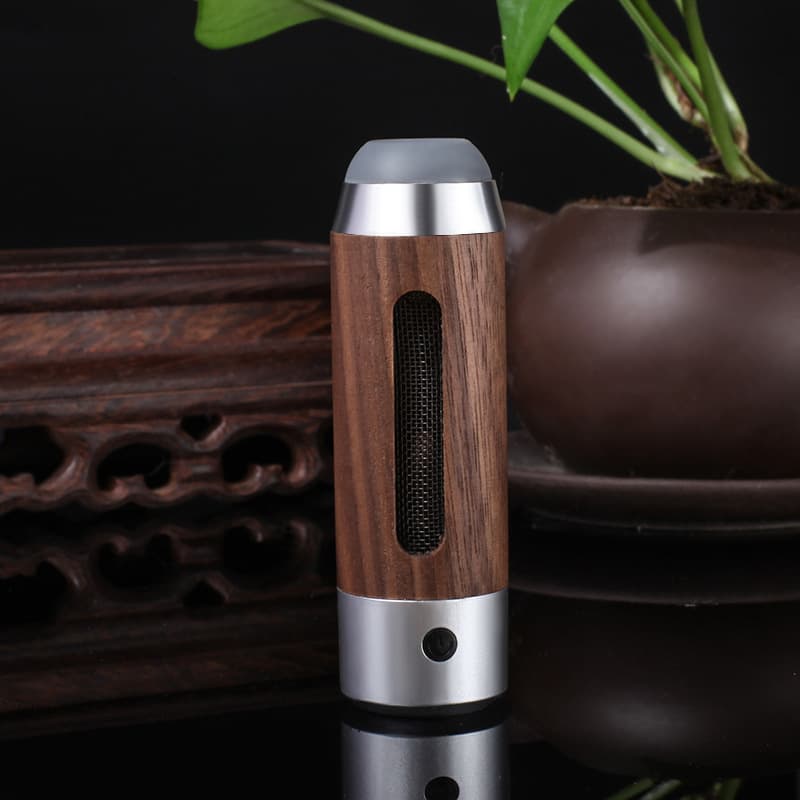 Factory Direct Car Ashtray, No Ash Spill While Smoking in Car, Lazy Ash-Free Portable Walnut Wood Ashtray