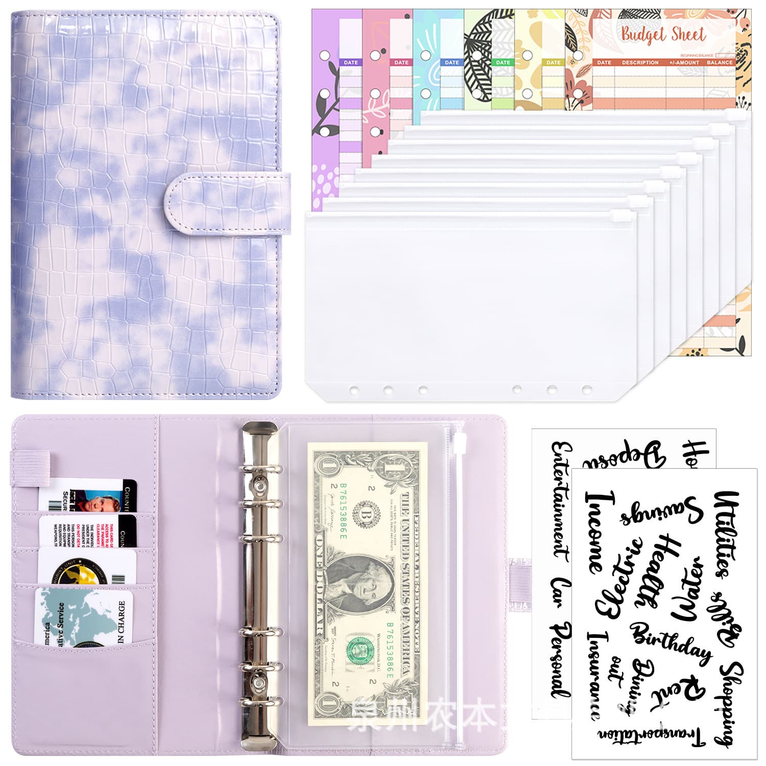 Amazon Crocodile Macaron A6 Binder Cash Budget Money Saving Notebook Savings Planner