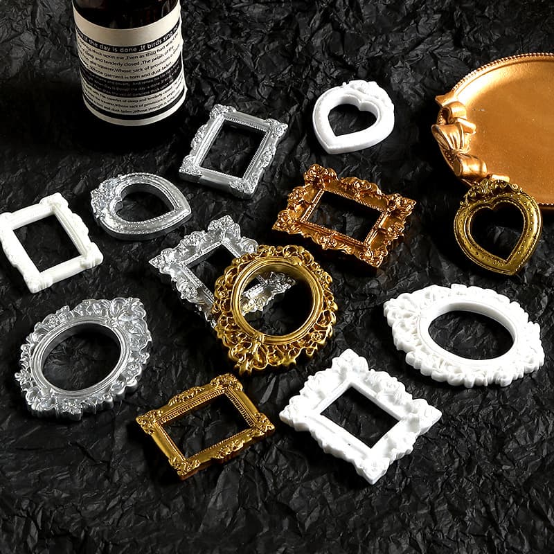 European Vintage Baroque Style Resin Photo Frame Photography Background Decoration Prop Small Ornament