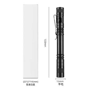 Cross-Border Flashlight with Pen Clip Mini Gift Multi-Function Pen Light Aluminum Alloy Outdoor Waterproof AAA Flashlight Portable