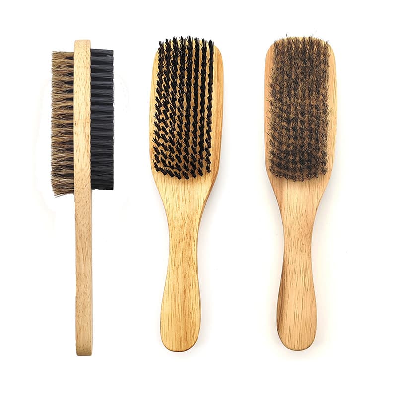 Rubber wood bristle brush, large bristle brush, double-sided brush, medium hair brush, hair comb, men's beard brush, smooth hair care
