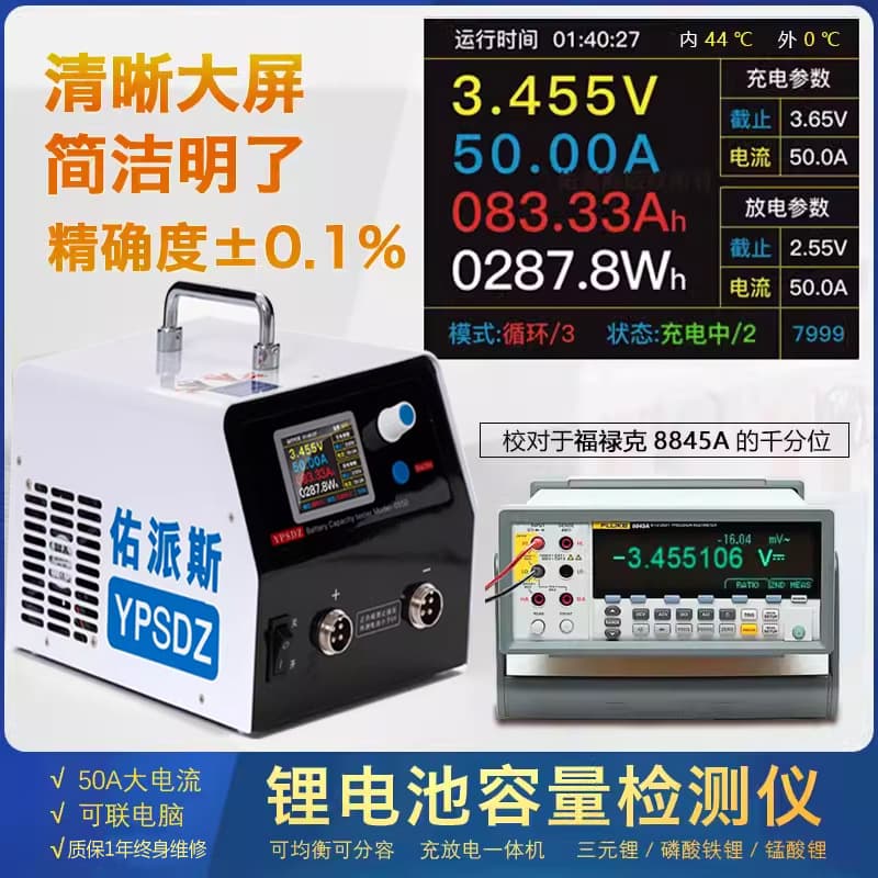 Lithium BAttery CApAcity Detector BAttery Cell ChArge And DischArge CondensAtion Aging Cycle BAlAnced 50A DischArge Meter CAn Be Connected to the Computer