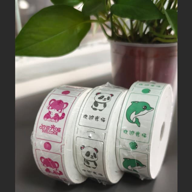 Amusement park and arcade game tickets can be printed on thermal roll paper or lottery paper.
