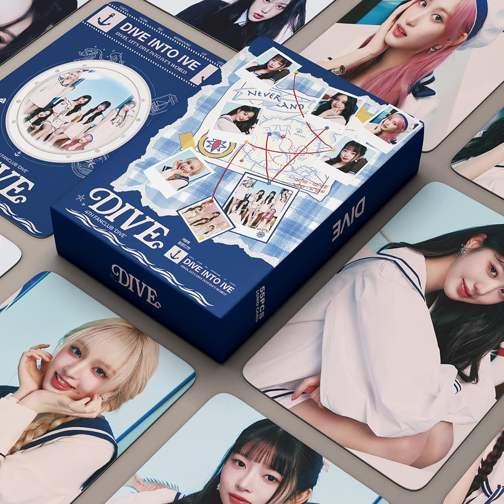 In Stock 55pcs IVE New Album DIVE Support LOMO Cards IVE Girl Group Photo Cards KPOP Custom Postcards