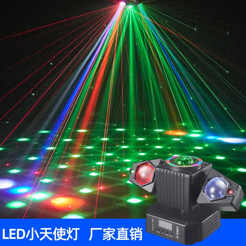 Cross-border little angel four-in-one effect laser light KTV atmosphere light colorful stage light moving head light rotating beam