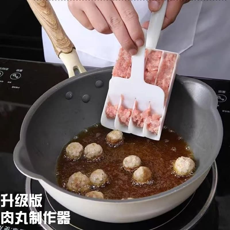 New creative tool for making four-piece meatballs, kitchen meatballs, fish balls, and fish balls – a must-have for home use.