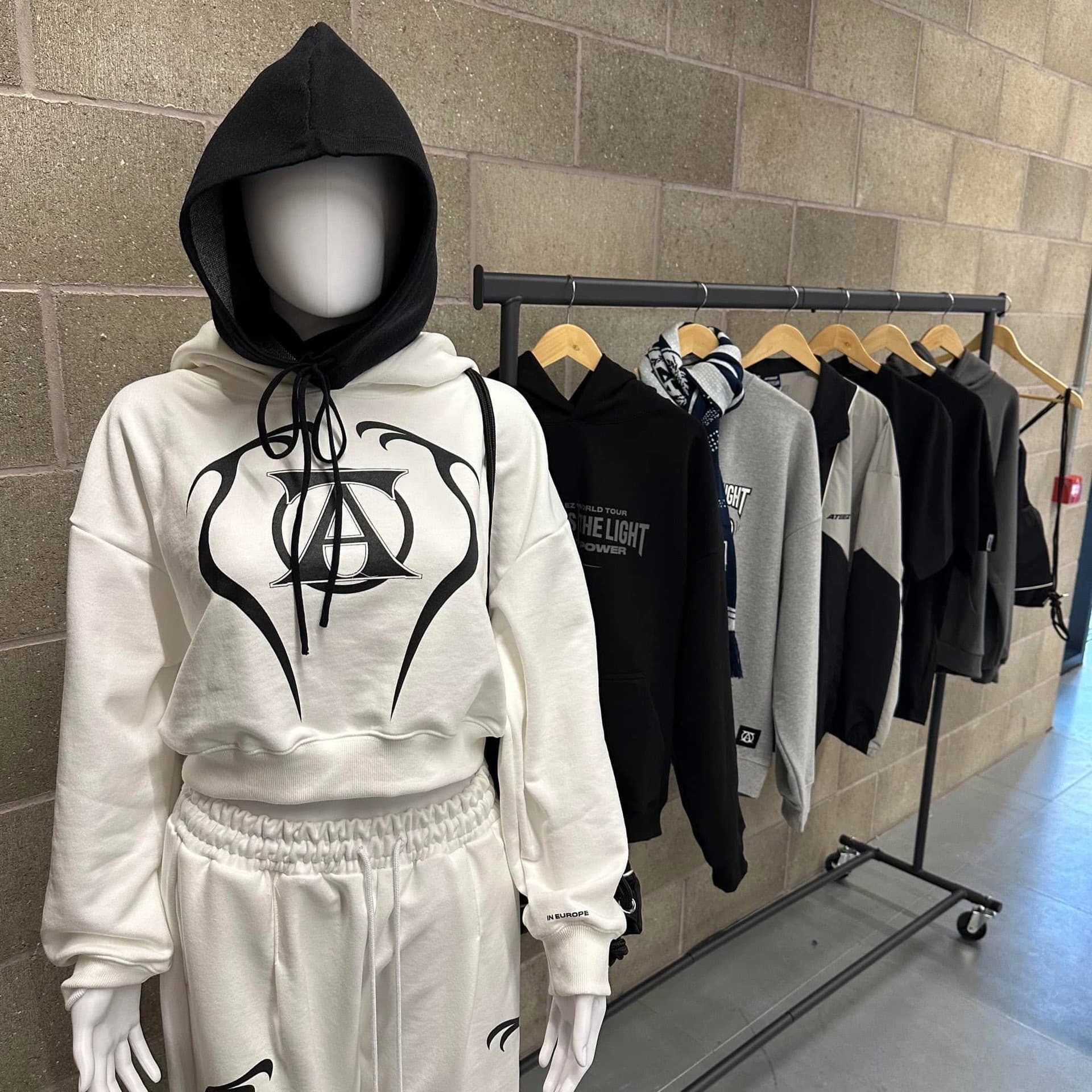 KPOPATEEZ 2025 World Tour Will to Power Hoodie Drawstring Cuffed Sweatshirt Korean Street Style Long Sleeve Printed Comfortable