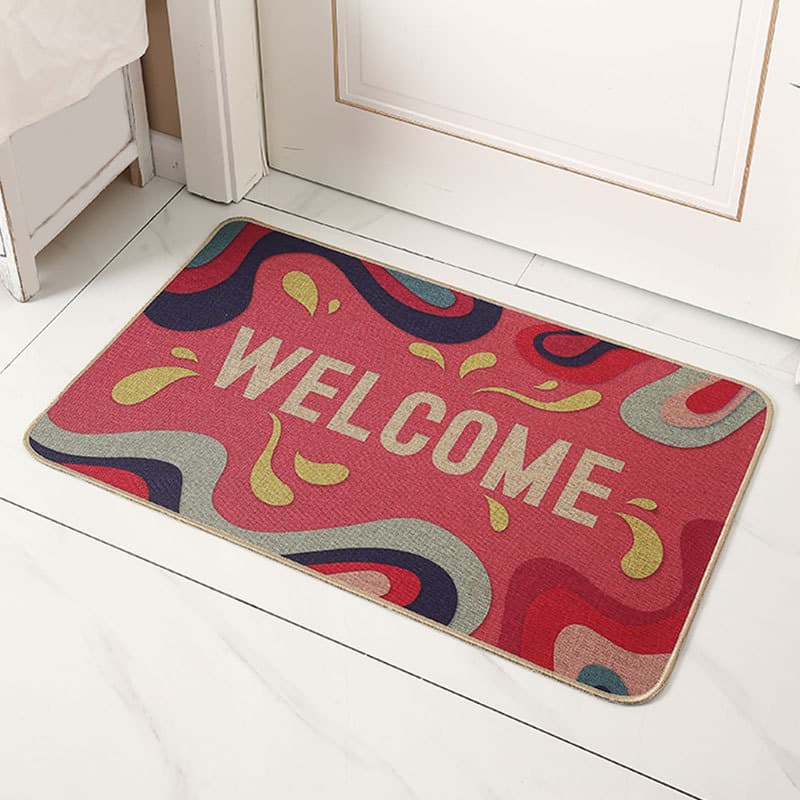 Thickened Imitation Linen Rubber Kitchen Mat Door Carpet Absorbent Foot Mat Absorbent Kitchen Mat Bathroom Anti-wholesale