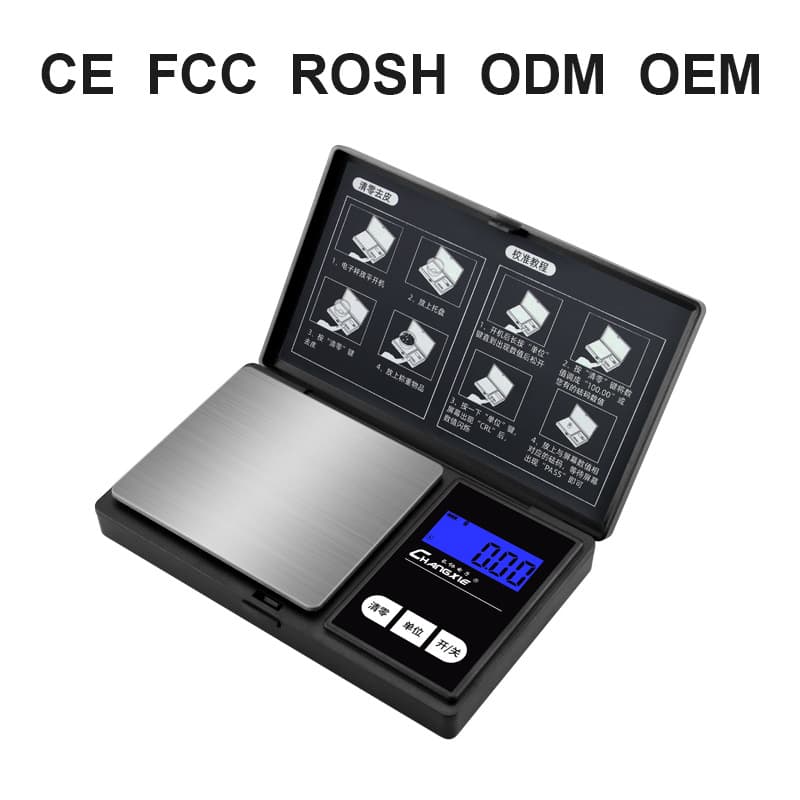 Portable Pocket Scale, Stainless Steel Kitchen Baking Gram Scale 500g Mini Small Electronic Scale 0.01g Precise Jewelry Scale