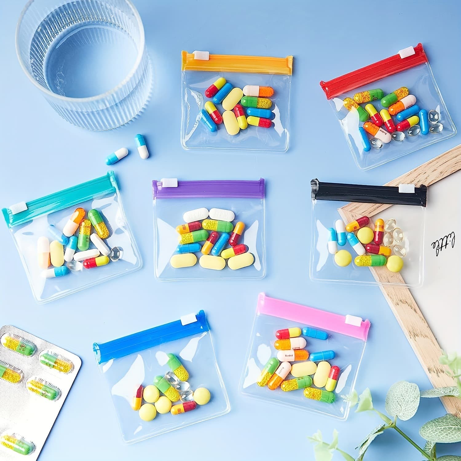 EVA Color Pill Bag Portable Jewelry Sealed Pouch Plastic Bag EVA Jewelry Bag Jewelry Packaging Bag