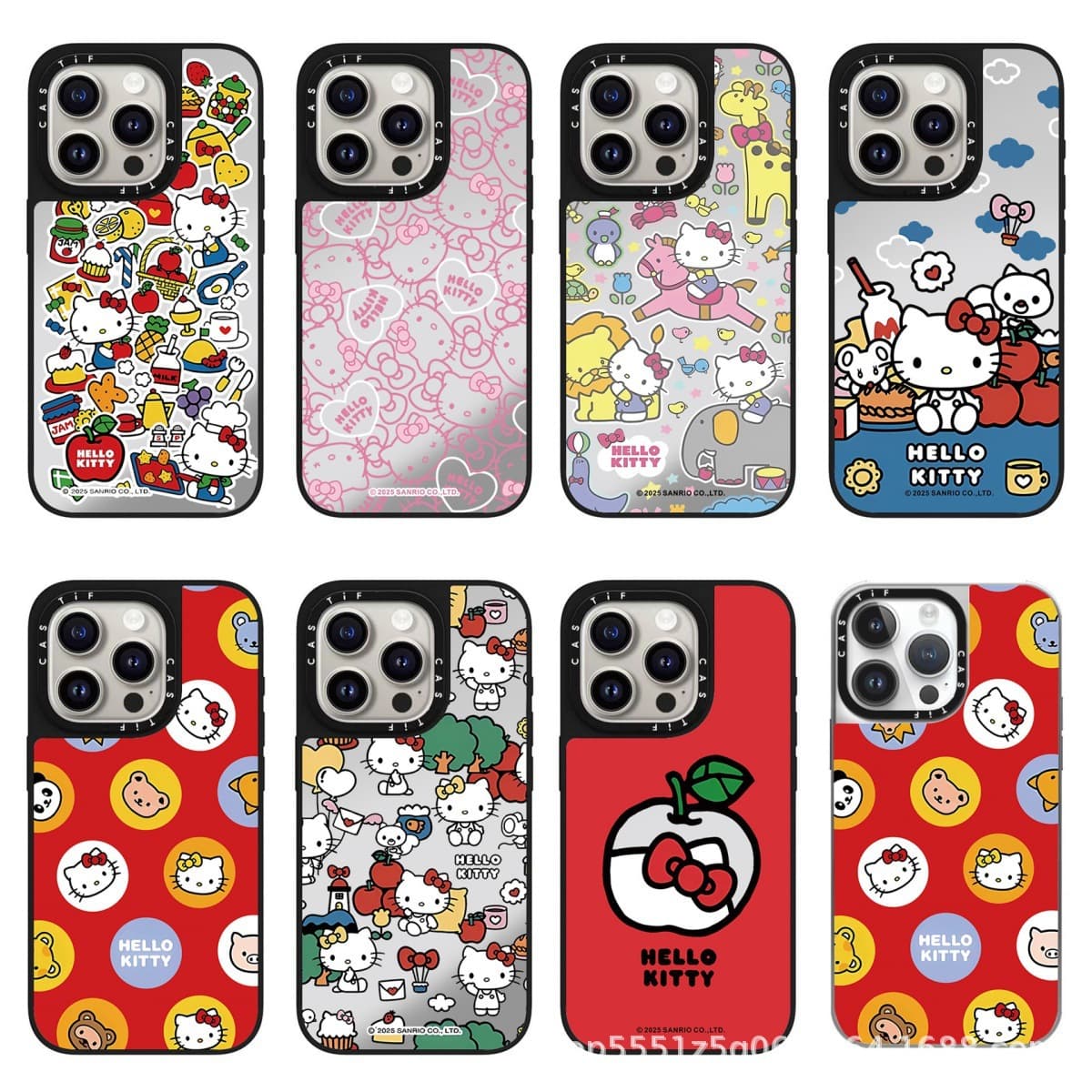 Hello Kitty Cute Food Mirror Phone Case for iPhone 17 Pro Max Apple