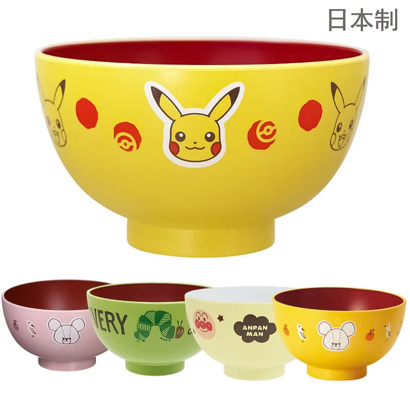 Japanese Import Kinsei Pottery Pikachu Kids Bowl, Anti-scald, Drop-resistant, Baby Bowl, Cute Cartoon Japanese Style Soup Bowl