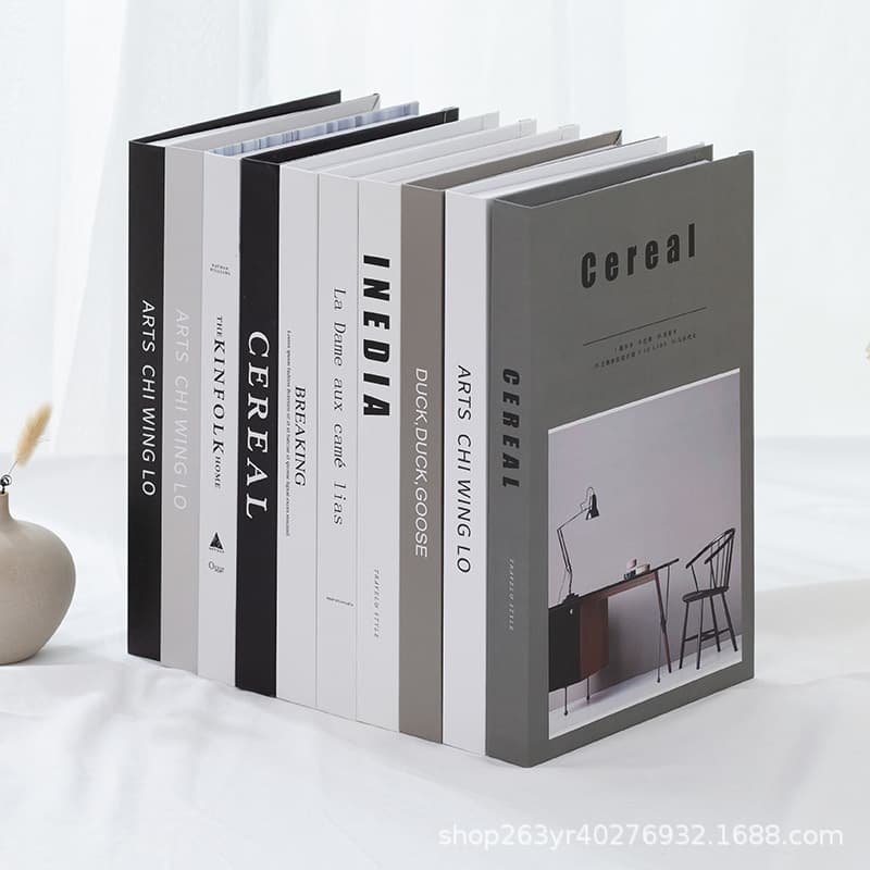 Thin Fake Book Prop Book Decoration Model Decoration Living Room Model Room Creative Jewelry Simulation Book Nordic Modern Style