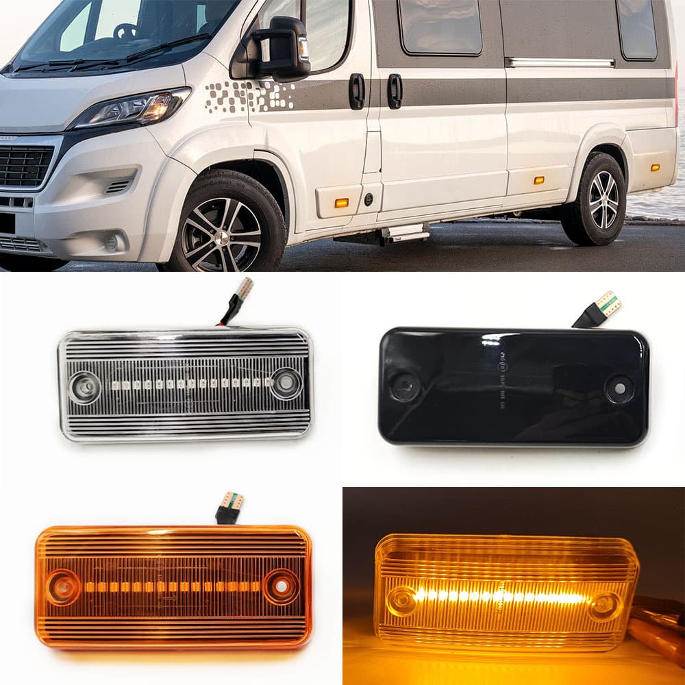 Compatible with Renault, Iveco, Fiat, Citroen, Jeep Fender Side Turn Signal Light, Van Side Marker Warning Light