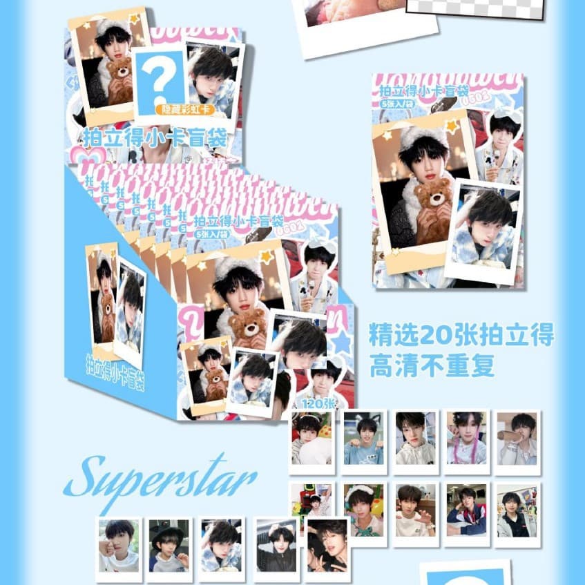 New Blind Box Mini Cards, Polaroid-Style Cards, Self-Print High-Definition Images, Mystery Box Hidden Cards, Celebrity Collectible Cards