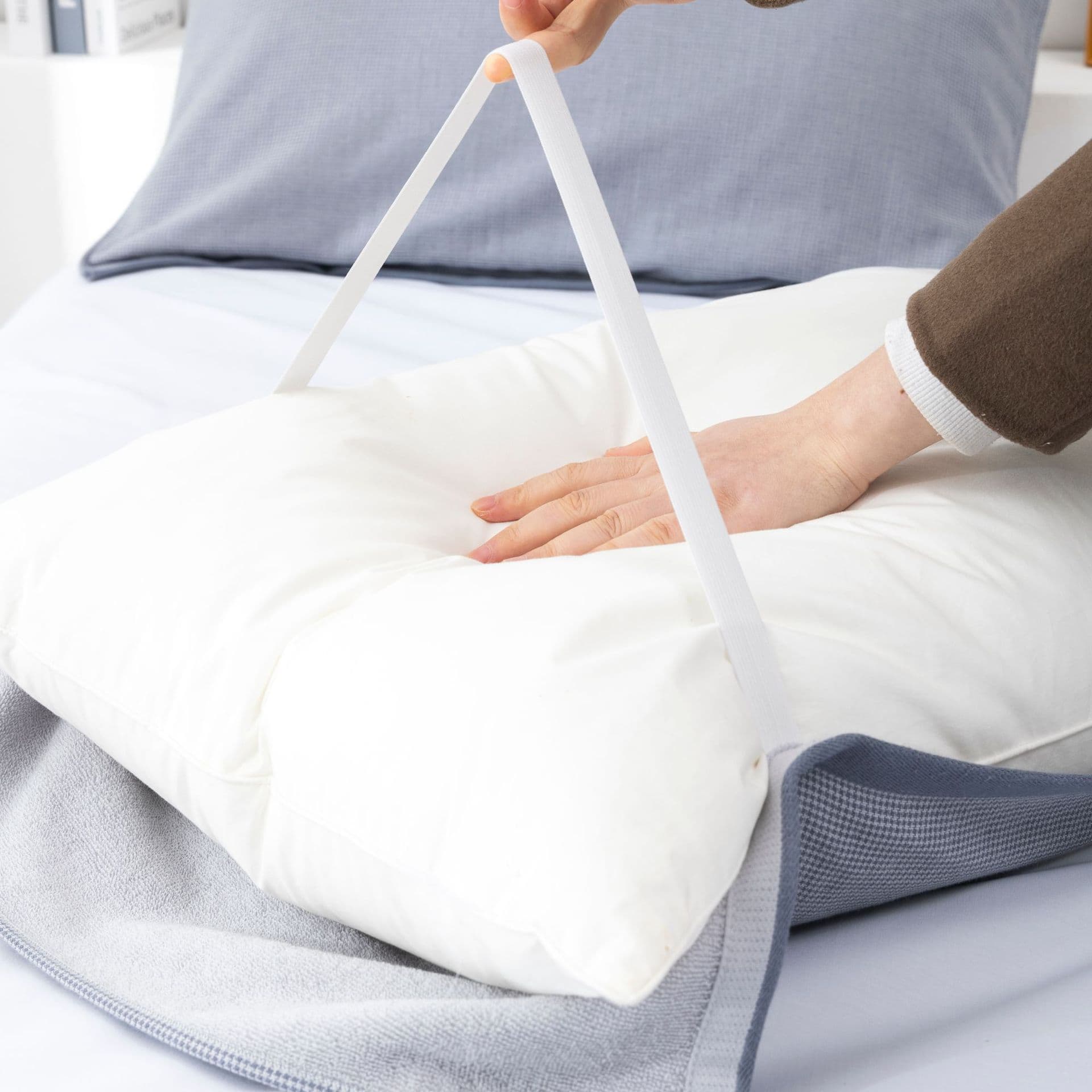 All-cotton gauze pillowcase, pure cotton double home use thickened plain single stain-resistant anti-slip band pillow towel, factory direct sales