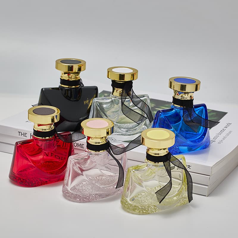 Brand Perfume Bottle 50ML Colorful Perfume Refill Bottle Screw Mouth Glass Spray Bottle Perfume Sample Replacement Bottle
