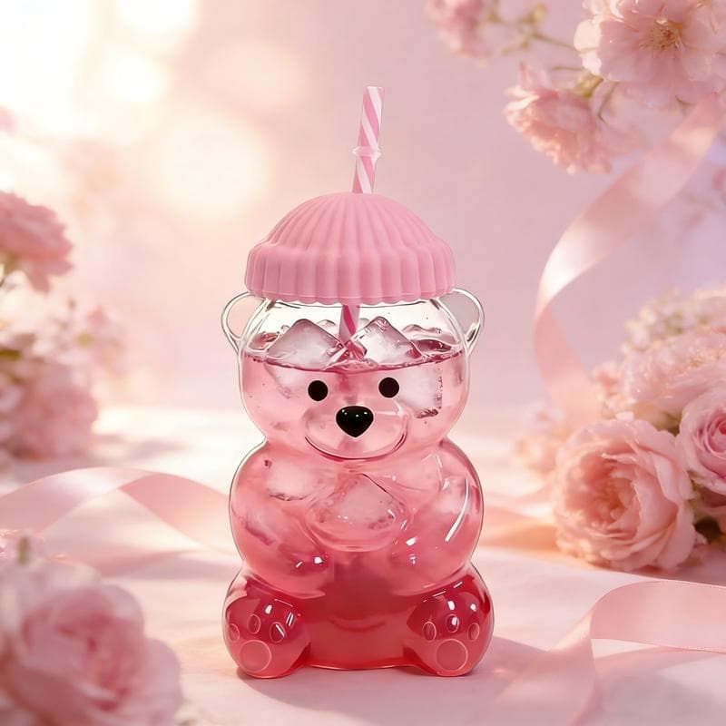 Amazon Cross-Border Borosilicate Bear Coffee Cup, New Bak Coffee Cup, Beverage Cup, Cute Cartoon Milk Tea Cup