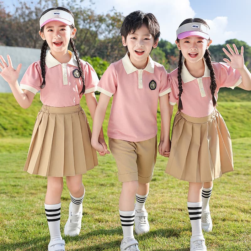 Elementary School Uniform Summer Kindergarten Uniform Two-Piece Set New Boys and Girls Class Uniform Children's Day Performance Outfit