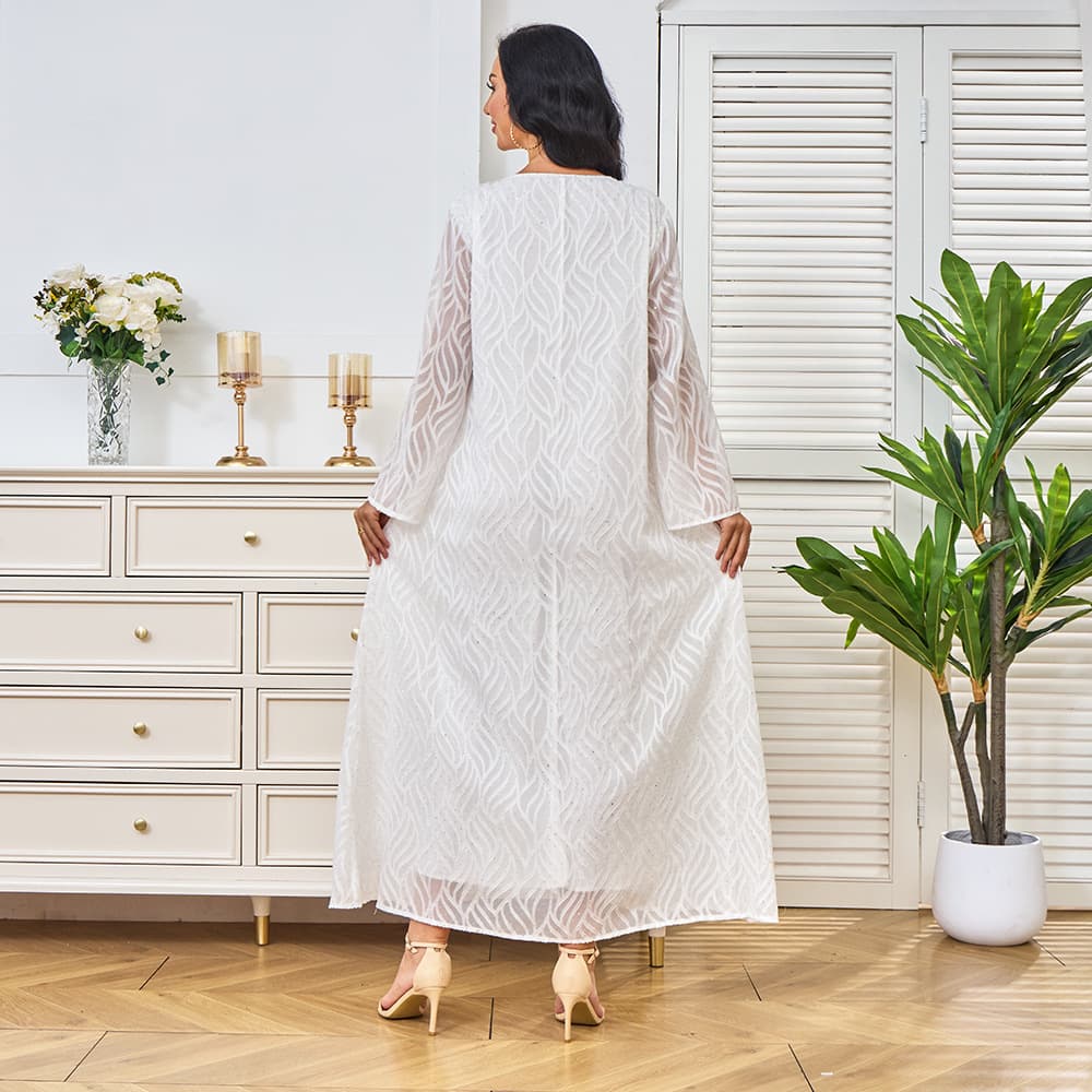 Mt372 Cross-Border Foreign Trade Women's Clothing Wholesale Factory New Model Elegant Evening Dress with Rhinestones and Sequins, Large Hem Dress