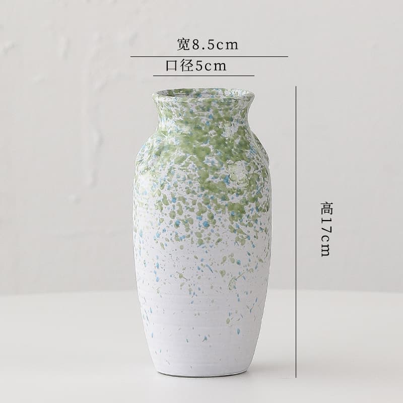 Large Mouth Flower Vessel Unglazed Ceramic Hydroponic Vase Decoration Pottery Pot Vintage Homestay New Chinese Style Simple Home Decor
